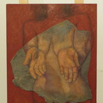 Senza Titolo - olio su pietra e tavola - 45 x 53 - anno 2013
