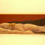 Senza Titolo - olio su tavola -  34 x 167 - anno 1988