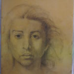 Senza Titolo - fusaggine e grafite su faesite - 98 x 114 - anno 2012
