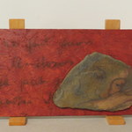Senza Titolo - olio su pietra e tavola - 28 x 60 - anno 2013